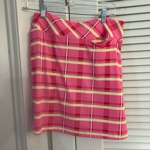 Pink Plaid Women's Skirt